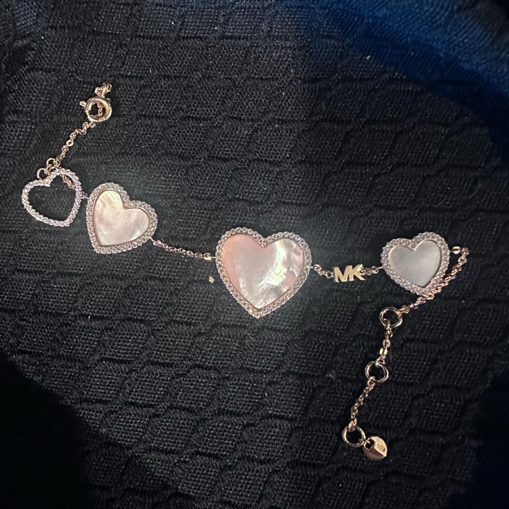 Michael Kors Gold Heart Charm Bracelet